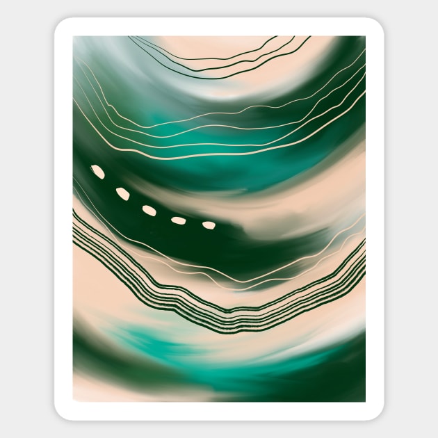 Abstract Green Sticker by Gush Art Studio 1